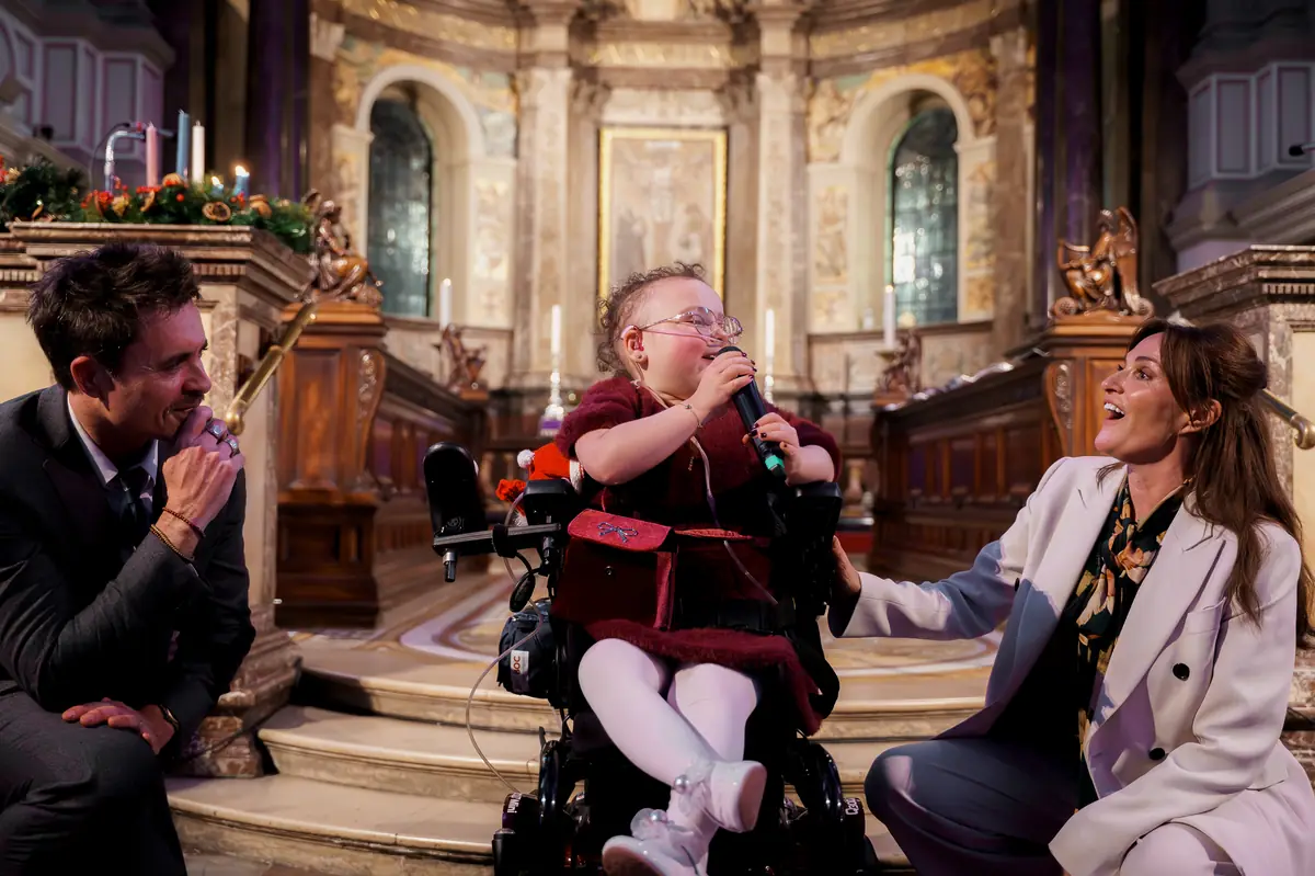 Sarah, Jim and Florrie at Christmas with the Stars 2025